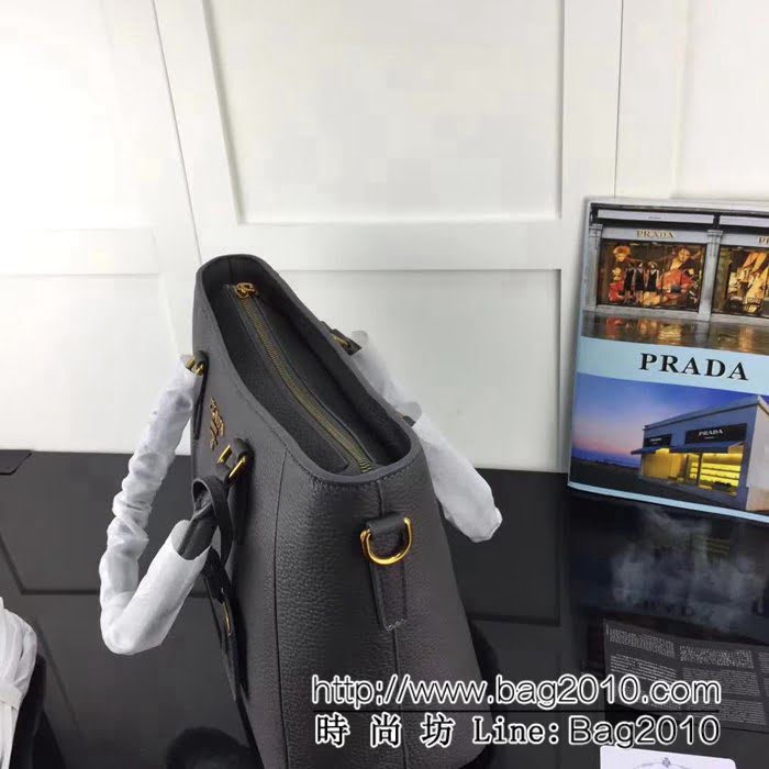 普拉達PRADA原單 2018最新爆款 1BA056 荔枝紋牛皮 手提肩背包 PHY1486